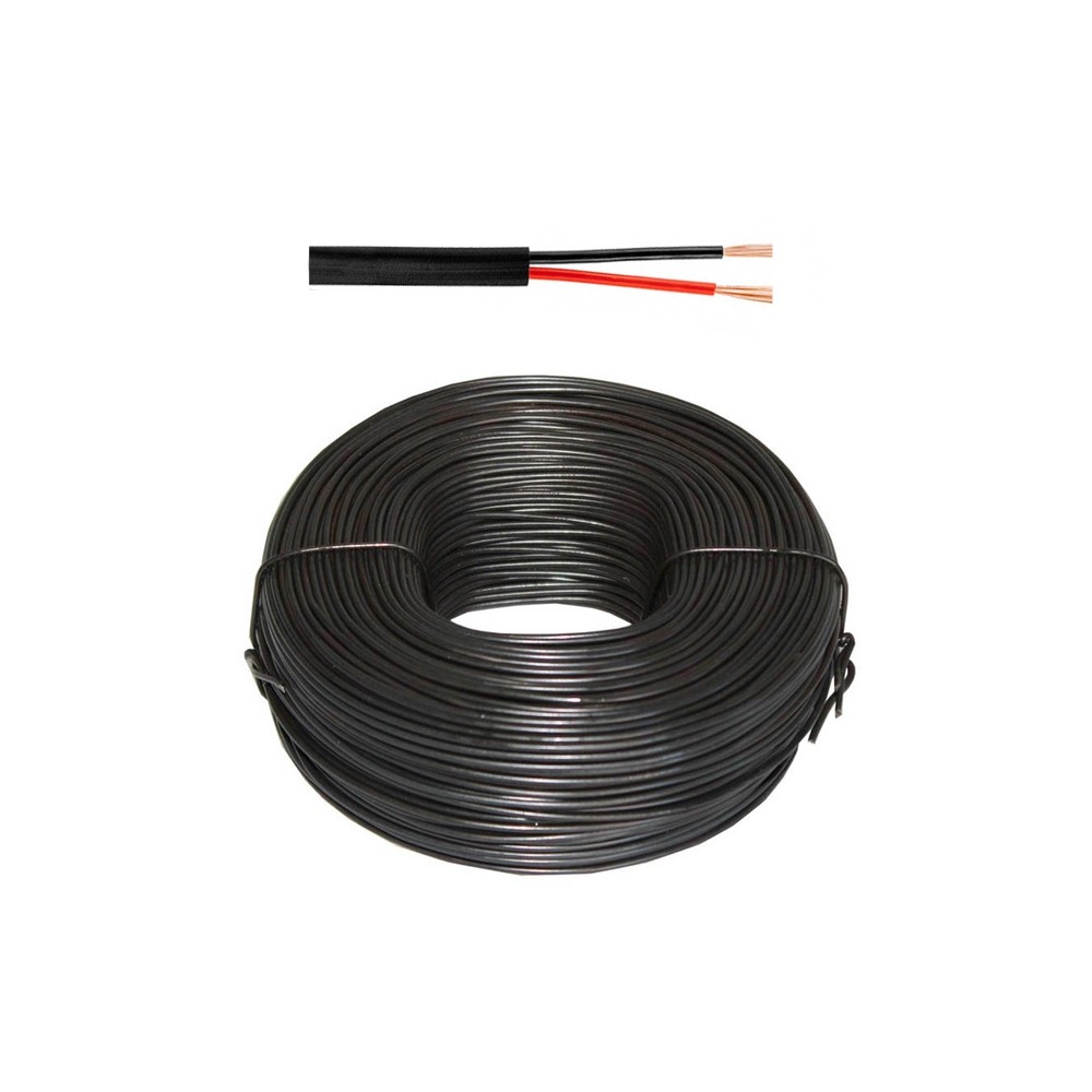 Bobine 100 m câble électrique gaine plane noire - Câble électrique