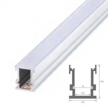 Profilé ruban LED étanche - Sol haut encastrable - 3 mètres