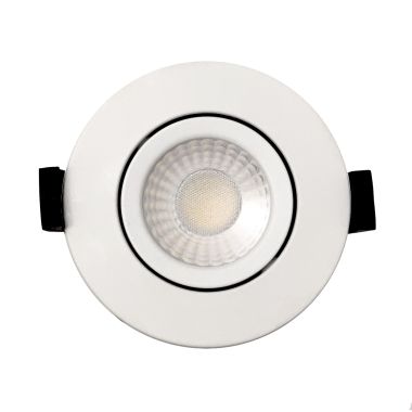 Spot LED encastrable plafond CCT IP65 salle de bain dimmable blanc 8W 80mm